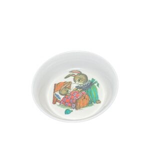 SiLite Melmac Peter Rabbit Bowl White  Vintage MCM Chicago 1960 mid century